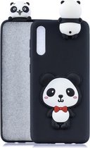 Voor Galaxy A50 3D Cartoon Pattern Shockproof TPU beschermhoes (Red Bow Panda)