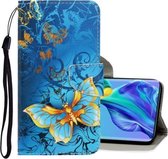 Voor Huawei Mate 30 3D Gekleurde Tekening Horizontale Flip PU Lederen Case met Houder & Kaartsleuven & Portemonnee (Jade Vlinder)