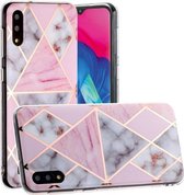 Voor Huawei P20 Hot Stamping Geometrische Marmer IMD Craft TPU Beschermhoes (Ruit)