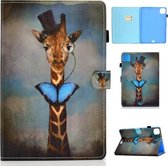 Voor iPad Air 2020 10.9 Gekleurde Tekening Stiksels Horizontale Flip Leren Case met Houder & Kaartsleuven & Slaap / Wekfunctie (Herten)