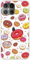 Voor iPhone 12 Pro Max schokbestendig geverfd transparant TPU beschermhoes (donuts)