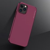 Voor iPhone 12 Pro Max X-level Knight-serie Ultradunne all-inclusive PU-hoes (wijnrood)
