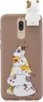 Voor Xiaomi Redmi 8 Cartoon schokbestendige TPU beschermhoes met houder (stapel hamsters)