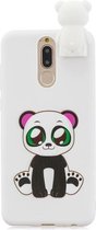 Voor Xiaomi Redmi 8 Cartoon schokbestendige TPU beschermhoes met houder (beugel Panda)