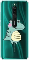 Voor Xiaomi Redmi Note 8 Lucency Painted TPU Protective (Bird Crocodile)