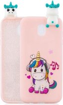 Voor Xiaomi Redmi 8A Schokbestendig Gekleurd Geschilderd Liggend Cartoon TPU Beschermhoes (Muziek Eenhoorn)