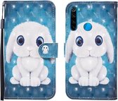 Voor Xiaomi Redmi Note 8 3D Geschilderd Patroon Horizontale Flip Leren Case met Houder & Portemonnee & Kaartsleuf & Lanyard (Konijn)