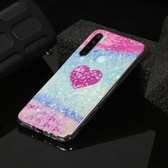 Voor Xiaomi Redmi Note 8 Marble Pattern Soft TPU beschermhoes (Red Love)