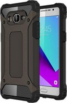 Voor Galaxy J2 Prime / G532 Tough Armor TPU + pc combinatiebehuizing (koffie)