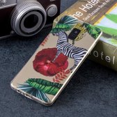 Zebrapatroon zachte TPU-hoes voor Galaxy A8 + (2018)