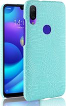 Xiaomi Redmi 7 Hoesje - Mobigear - Croco Serie - Hard Kunststof Backcover - Turquoise - Hoesje Geschikt Voor Xiaomi Redmi 7