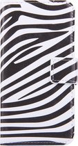 Apple iPhone SE (2020) Hoesje - Mobigear - Design Serie - Kunstlederen Bookcase - Zebra - Hoesje Geschikt Voor Apple iPhone SE (2020)