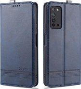 Voor Huawei Honor X10 AZNS Magnetische Kalfsstructuur Horizontale Flip Leren Case met Kaartsleuven & Houder & Portemonnee (Donkerblauw)