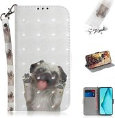 Voor Huawei nova 7i 3D Schilderen Horizontale Flip Leren Case met Houder & Kaartsleuf & Portemonnee & Lanyard (Mopshond)