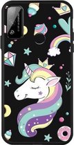 Voor Huawei Play 4T Pattern Printing Embossment TPU Mobile Case (Candy Unicorn)