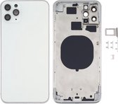 Behuizingsdeksel achterkant met uiterlijk imitatie van iP12 voor iPhone 11 Pro Max (wit)