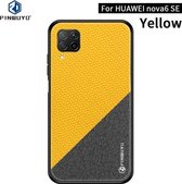 Voor Huawei Nova 6 SE PINWUYO Rong-serie schokbestendige pc + TPU + beschermhoes van chemische vezeldoek (geel)