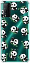 Voor Huawei Honor Play 4T Pro schokbestendig geverfd transparant TPU beschermhoes (panda)