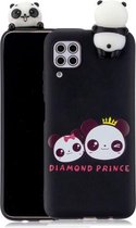 Voor Huawei P40 Lite schokbestendig Cartoon TPU beschermhoes (twee panda's)