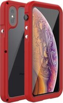 Voor iPhone XS Max R-JUST Seal Series IP68 Waterdicht Schokbestendig Stofdicht Metaal + Frosted PC Beschermhoes (Rood)