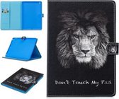 Voor iPad 5 Stiksels Horizontale flip lederen tas met houder en kaartsleuven en slaap- / wekfunctie (leeuw)
