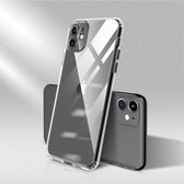 Voor iPhone 11 Color Button Clear Volledige dekking Schokbestendig TPU-hoesje (zwart)