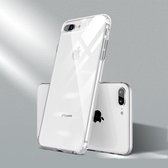 Voor iPhone 7/8 Color Button Clear Volledige dekking Schokbestendig TPU-hoesje (wit)