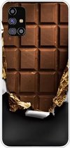 Voor Samsung Galaxy M51 schokbestendig geverfd transparant TPU beschermhoes (chocolade)