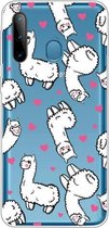 Voor Galaxy A11 / M11 schokbestendig geverfd transparant TPU beschermhoes (alpaca)