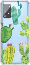 Voor Galaxy A91 / S10 Lite 2020 schokbestendig geverfd transparant TPU beschermhoes (cactus)