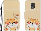 Voor Xiaomi Redmi Note 9 Pro Gekleurde Tekening Horizontale Flip Leren Case met Houder & Kaartsleuf & Portemonnee (Shiba Inu)