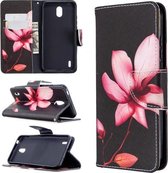 Voor Nokia 1.3 Gekleurde Tekening Patroon Horizontale Flip Leren Case met Houder & Kaartsleuven & Portemonnee (Lotus)