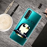 Voor Huawei P Smart 2021 Gekleurde tekening Clear TPU beschermhoesjes (Penguin)