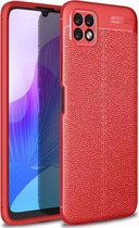 Voor Huawei Enjoy 20 Litchi Texture TPU schokbestendig hoesje (rood)