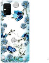 Voor Huawei Honor 9A schokbestendig Painted TPU beschermhoes (Chrysanthemum Butterfly)