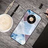 Voor Huawei Mate 40 Pro Frosted Fashion Marble Shockproof TPU beschermhoes (lichtblauw vierkant)