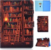 voor Huawei MediaPad T5 Gekleurde Tekening Stiksels Horizontale Flip Leren Case, met Houder & Kaartsleuven (Boekenplank)