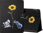 Voor Lenovo Tab M10 X605F X505 Gekleurde Tekening Horizontale Flip Leren Case met Houder & Kaartsleuven & Slaap / Wekfunctie (Olifant)
