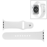 Voor Apple Watch Sport 42 mm hoogwaardige rubberen sporthorlogeband met pin-and-tuck sluiting (wit)