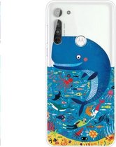 Voor Motorola Moto G8 TPU-patroon zachte beschermhoes (walvis)