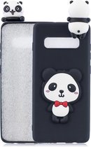 Voor Galaxy S10 3D Cartoon Pattern Shockproof TPU beschermhoes (Red Bow Panda)