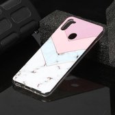 Voor Galaxy A11 Marble Pattern Soft TPU beschermhoes (driekleurig)