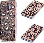 Voor Galaxy S8 Plating Marble Pattern Soft TPU beschermhoes (Leopard)