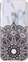 Voor Galaxy S20 + Marble Pattern Soft TPU beschermhoes (halve bloem)