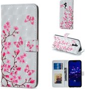 Butterfly Love Flower Pattern Horizontale Flip Leather Case voor Huawei Mate 20 Lite, met houder & kaartsleuven & fotolijst & portemonnee