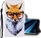 Voor Sony Xperia 20 3D Gekleurde Tekening Horizontale Flip PU Leren Case met Houder & Kaartsleuven & Portemonnee (Vos)