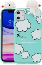 Voor iPhone 11 schokbestendige Cartoon TPU beschermhoes (wolken)