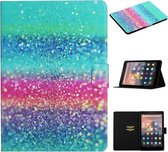 Voor Amazon Kindle Fire HD7 (2019) Gekleurd tekeningpatroon Horizontale flip lederen hoes met houder & kaartsleuven (gekleurd zand)
