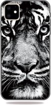 Patroon afdrukken Reliëf TPU mobiele hoes voor iPhone 11 (witte tijger)