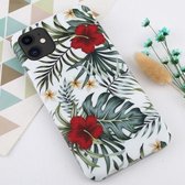 Voor iPhone 11 Bloempatroon TPU Protecitve Case (twee rode bloemen)